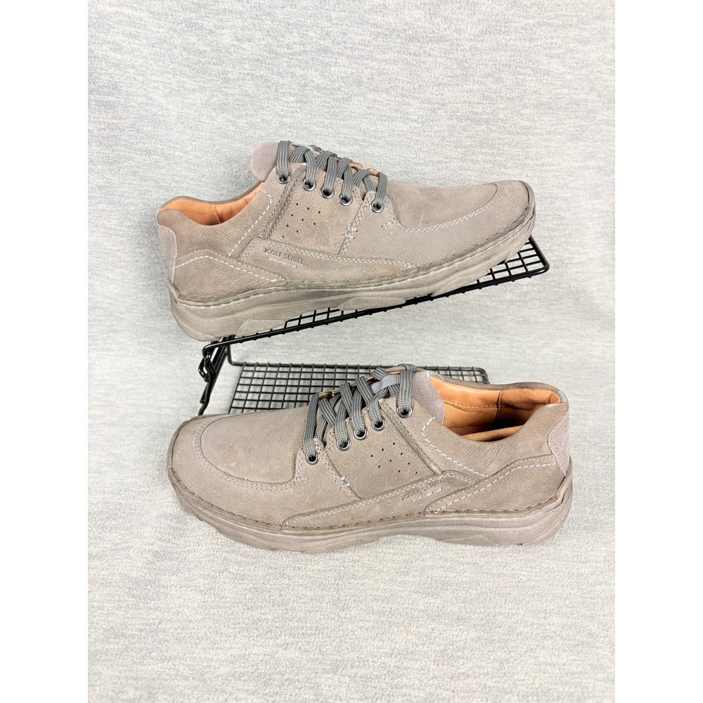 Josef Seibel Liam Shoes Mens 9 Gray Asphalt Borneo Grey Leather Comfort EU 42